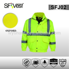 winter jacket EN ISO standard polyester fiber oxford waterproof safety jacket reflective jacket motorcycle jacket